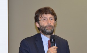 Il ministro Franceschini all'epoca della sua visita viterbese