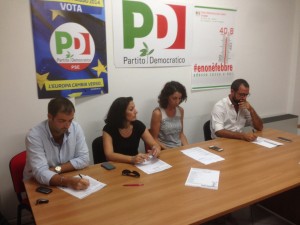 Lo stato maggiore del Pd alla presentazione della festa dell'Unità