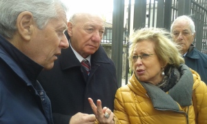 Il sindaco Michelini e Rosanna De Marchi, curatrice della mostra