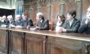 L'incontro a Palazzo dei Priori tra la delegazione di Avignone e quella di Viterbo