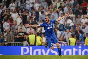 L'esultanza di Leonardo Bonucci, 28 anni compiuti il 1 maggio scorso