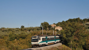 Un suggestivo scorcio della linea Viterbo - Civita Castellana