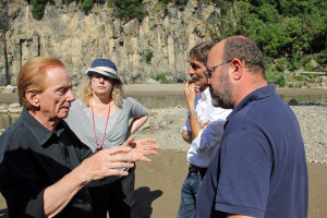 Osvaldo Bevilacqua al lavoro per la puntata dedicata a Terre della Maremma