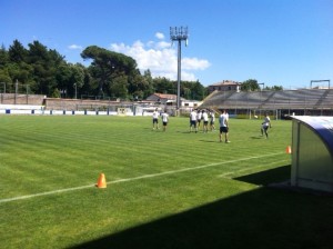 L'allenamento di ieri della Viterbese ieri