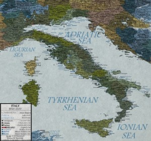 La mappa dell'Italia intera