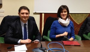 L'onorevole Alessandro Mazzola con la collega Chiara Braga