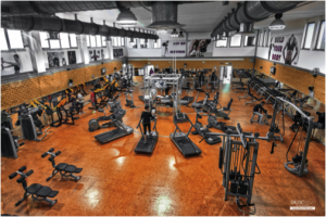 La palestra, dall'alto