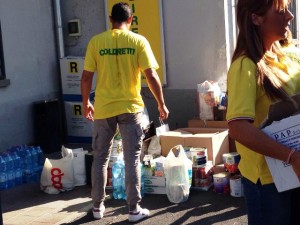 Gli aiuti portati da Coldiretti ad Amatrice in occasione del sisma del 24 agosto