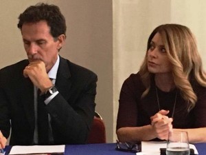 Stefano Fantacone, responsabile di Lazio Innova, con Tiziana Governatori